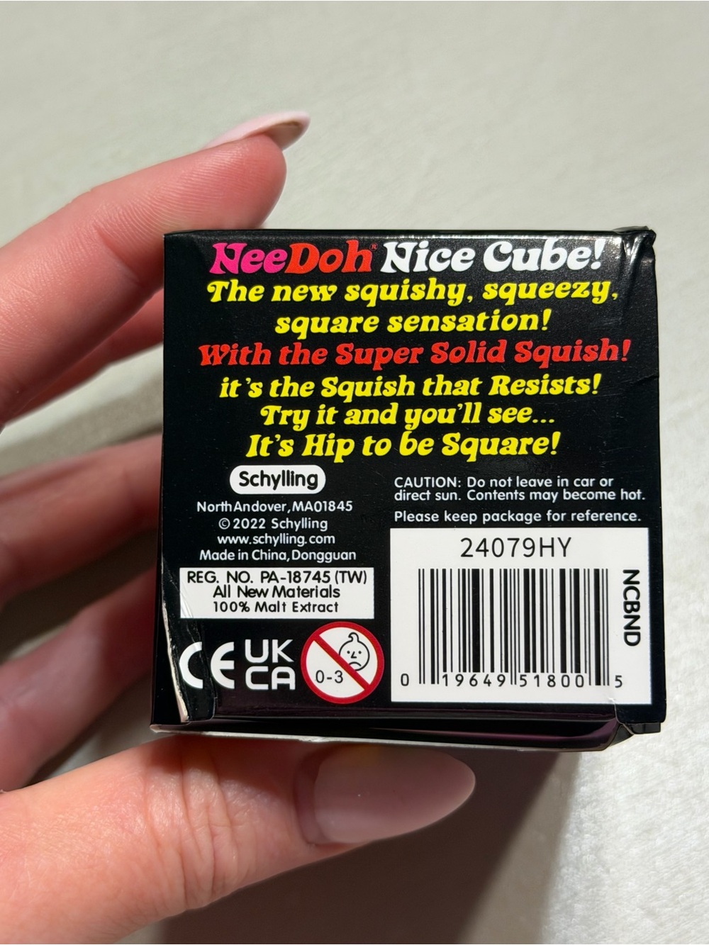 Needoh Rainbow Iridescent Cube Super Solid Squish - Picture 5 of 6